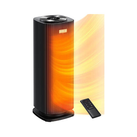 Dreo Space Heaters for Indoor Use, Quiet&Fast Portable Heater with Tip-Over and Overheat Protection, Remote, Oscillating,12H Tim